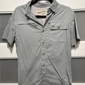 Men's Duck Camp Fishing Performance Shirt - Light Gray/Green